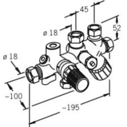 Syöttösekoitusventtiili 420018 DN20/Cu18*Oras Sale