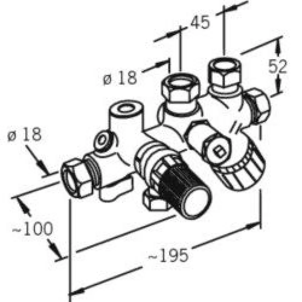 Syöttösekoitusventtiili 420018 DN20/Cu18*Oras Sale