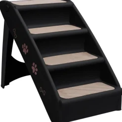 Taitettavat koiran portaat musta 62x40x49,5 cm*FinePRICE Hot