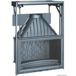 Takkasydän 700 Grande Vision, ylös avautuva luukku, 14 kW, harmaa/malmi, 162 kg*Invicta Clearance
