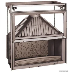 Takkasydän 1100 Grande Vision, ylös avautuva luukku, 18 kW, harmaa/malmi, 265 kg*Invicta Best