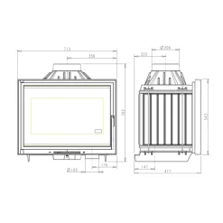 Sale Takkasydän 700 Air control 9 kW 178 kg Takkasydämet
