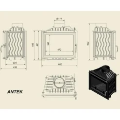 Takkasydän Antek 10 kW*Kratki
