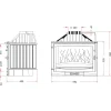Best Takkasydän Selenic 700 hormiventtiilillä, 10 kW, harmaa/malmi, 125 kg Takkasydämet