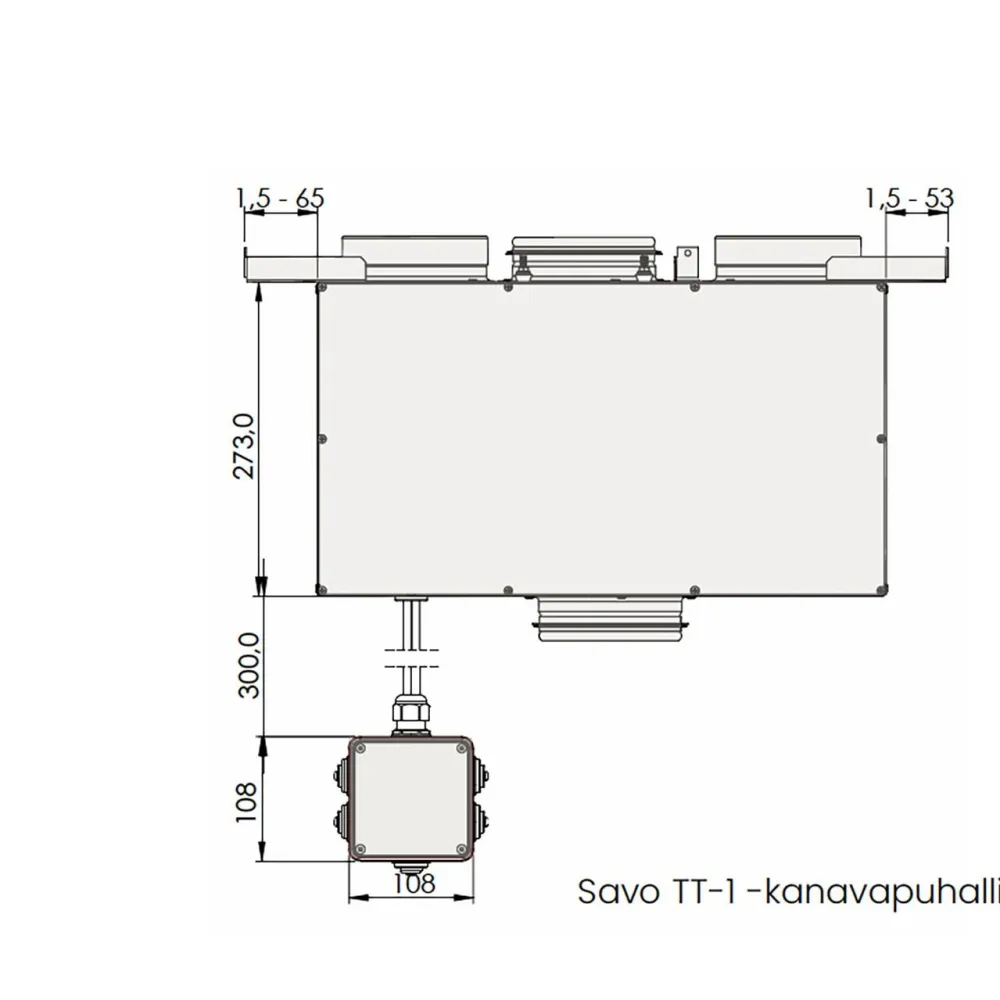 Talotuuletin Piilo 60cm yläkaappiin upotettava rst*Savo Online