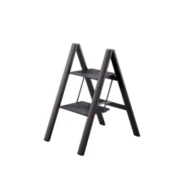 Taloustikas Lucano SlimStep, 2-askelmaa, alumiini, musta*Hasegawa Outlet