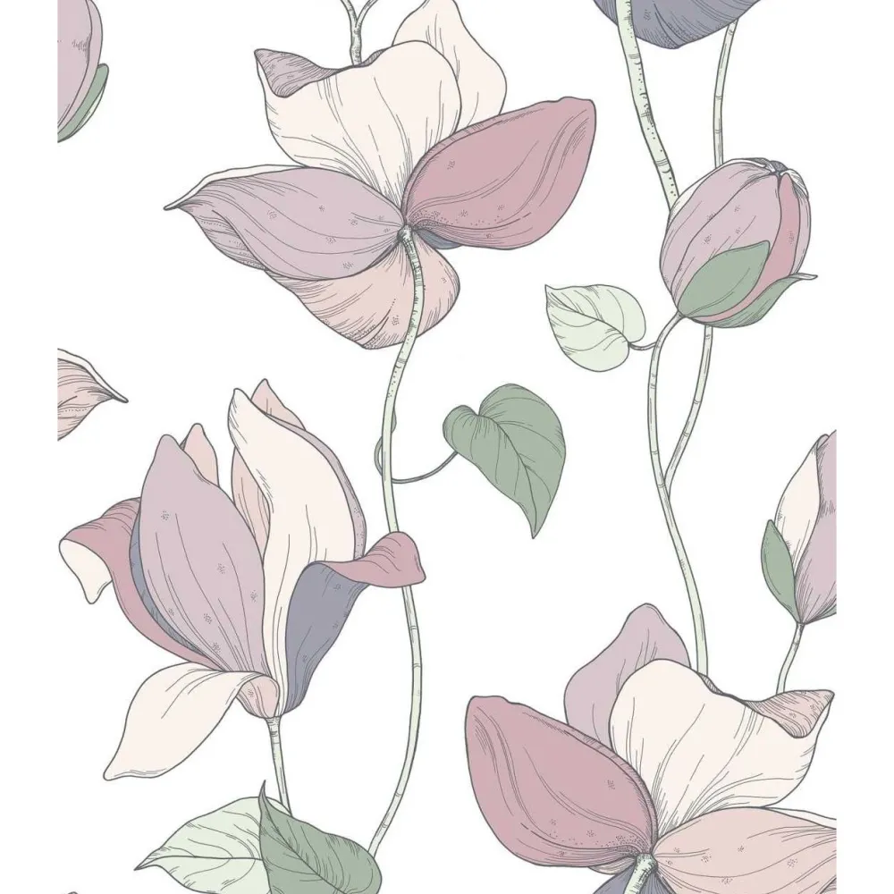 Sale Tapetti Flora Lily, vinyylipinta, eri värejä Vinyylitapetit