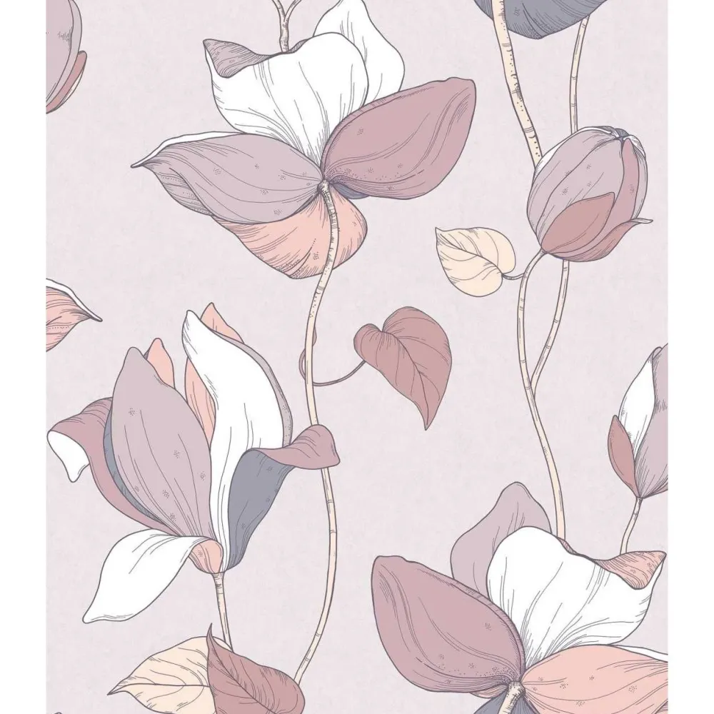 Sale Tapetti Flora Lily, vinyylipinta, eri värejä Vinyylitapetit
