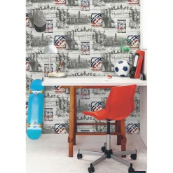 Tapetti Lutece Les Aventures 21 51170809, graffiti, harmaa*Lutéce Discount
