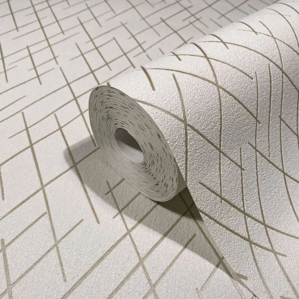 Tapetti Kylie, vinyylipinta, kiiltävä, viivat, graafinen/geometrinen, moderni*Marburg New