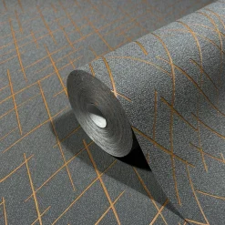 Tapetti Kylie, vinyylipinta, kiiltävä, viivat, graafinen/geometrinen, moderni*Marburg New
