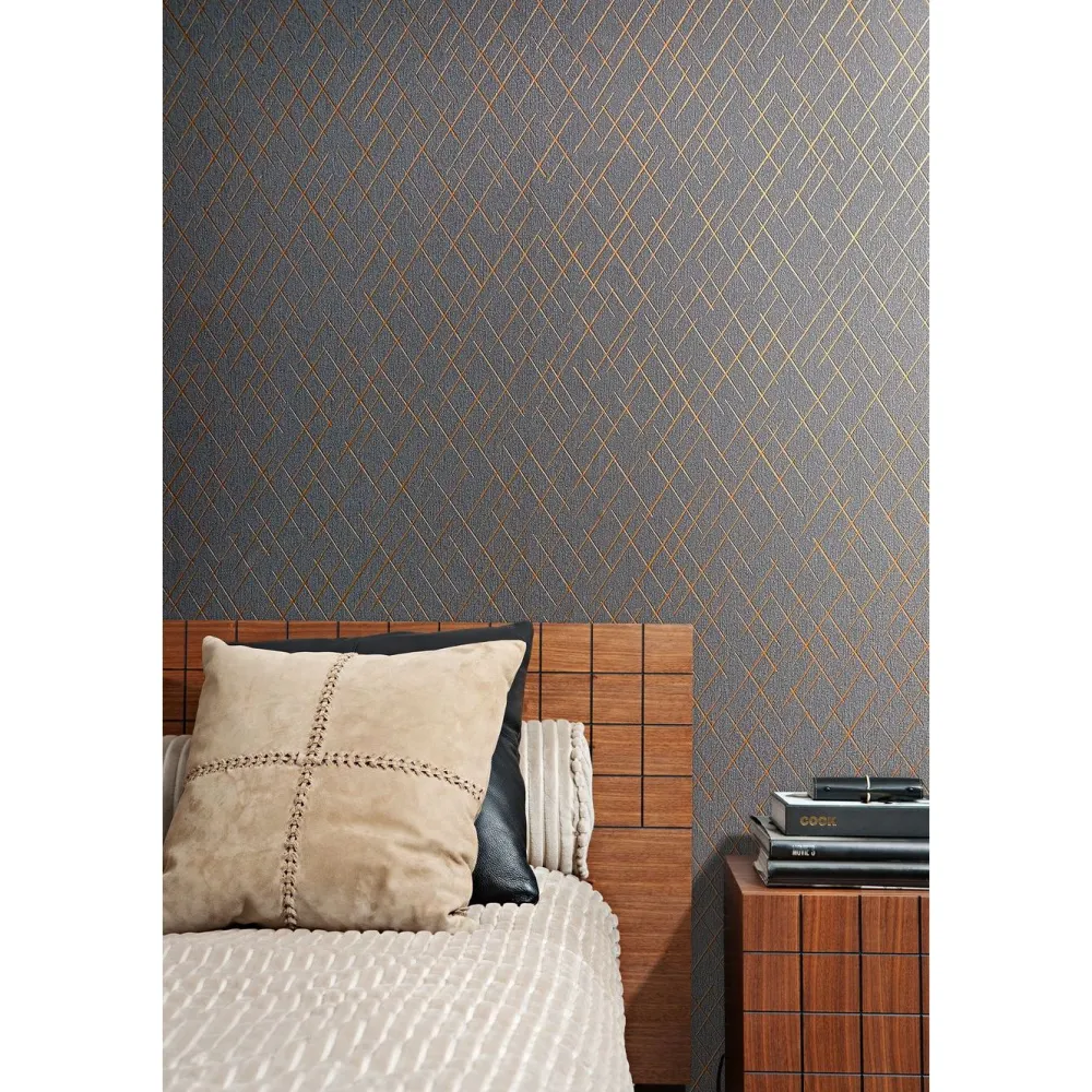 Tapetti Kylie, vinyylipinta, kiiltävä, viivat, graafinen/geometrinen, moderni*Marburg New