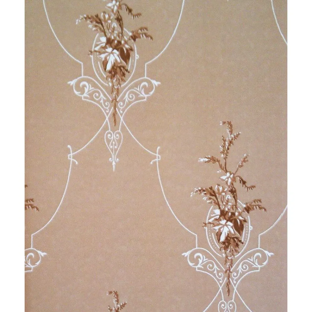 Tapetti Isoäidin aikaan 4833-7, non-woven, kukka, ruskea*Sandudd