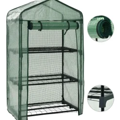 3-tasoinen minikasvihuone 69x49x125 cm*FinePRICE Discount