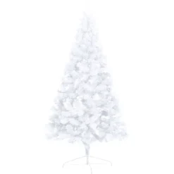 Tekojoulukuusen puolikas valkoinen LED-valo ja pallot eri kokoja*FinePRICE Sale