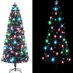 Tekojoulukuusi jalustalla, 7 eri väristä valoa, 240cm, 380 oksaa*FinePRICE Discount