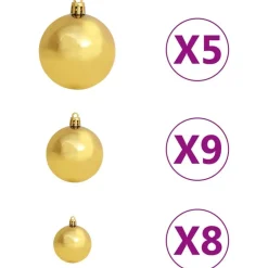 Discount Tekojoulukuusi LED-valoilla palloilla lumella ja kävyillä vihreä eri kokoja Joulukoristeet