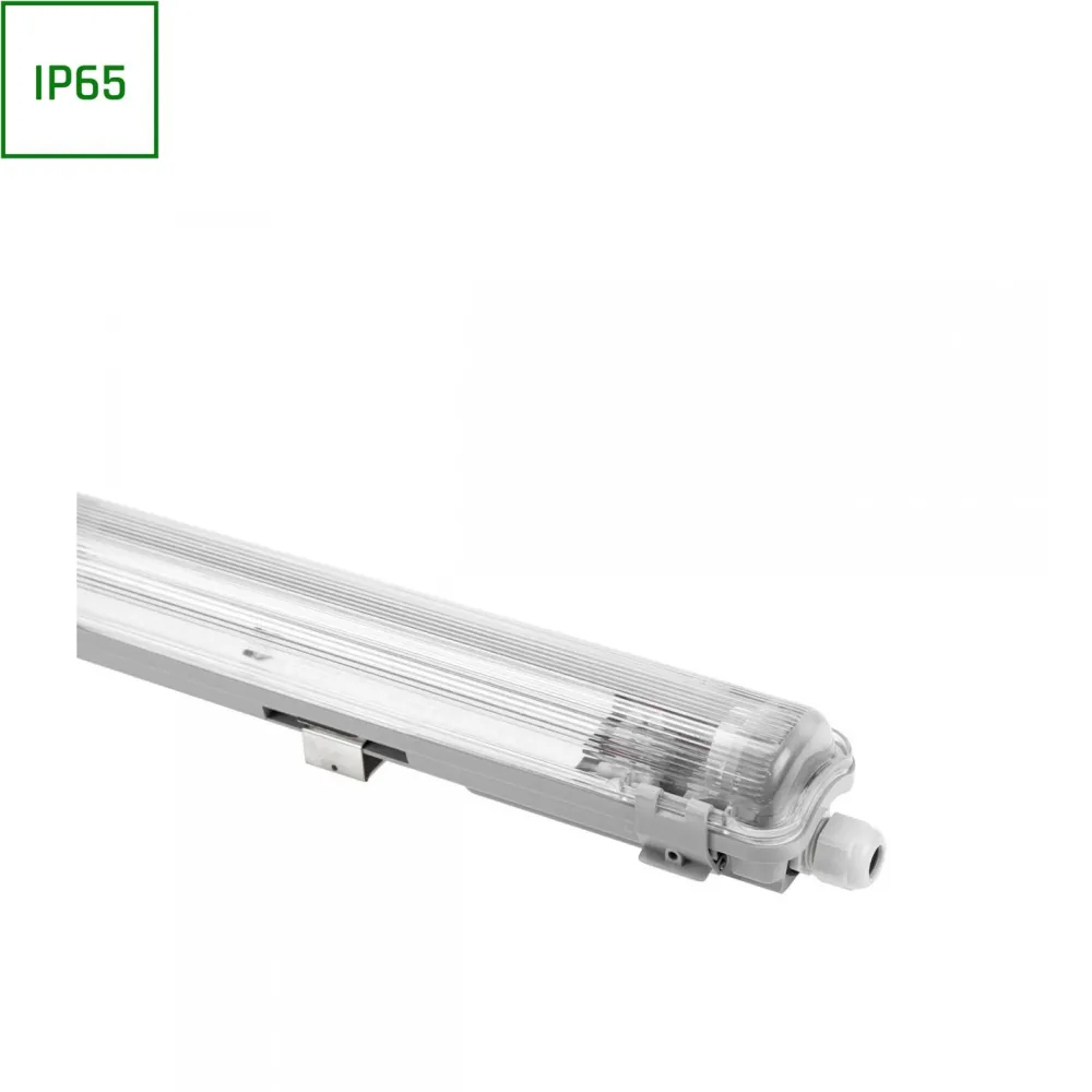 Teollisuusvalaisin Limea LED-putki Tri-proof kiinteä 1x60cm G13 IP65 710x65x63mm harmaa Julkisten Tilojen Valaisimet