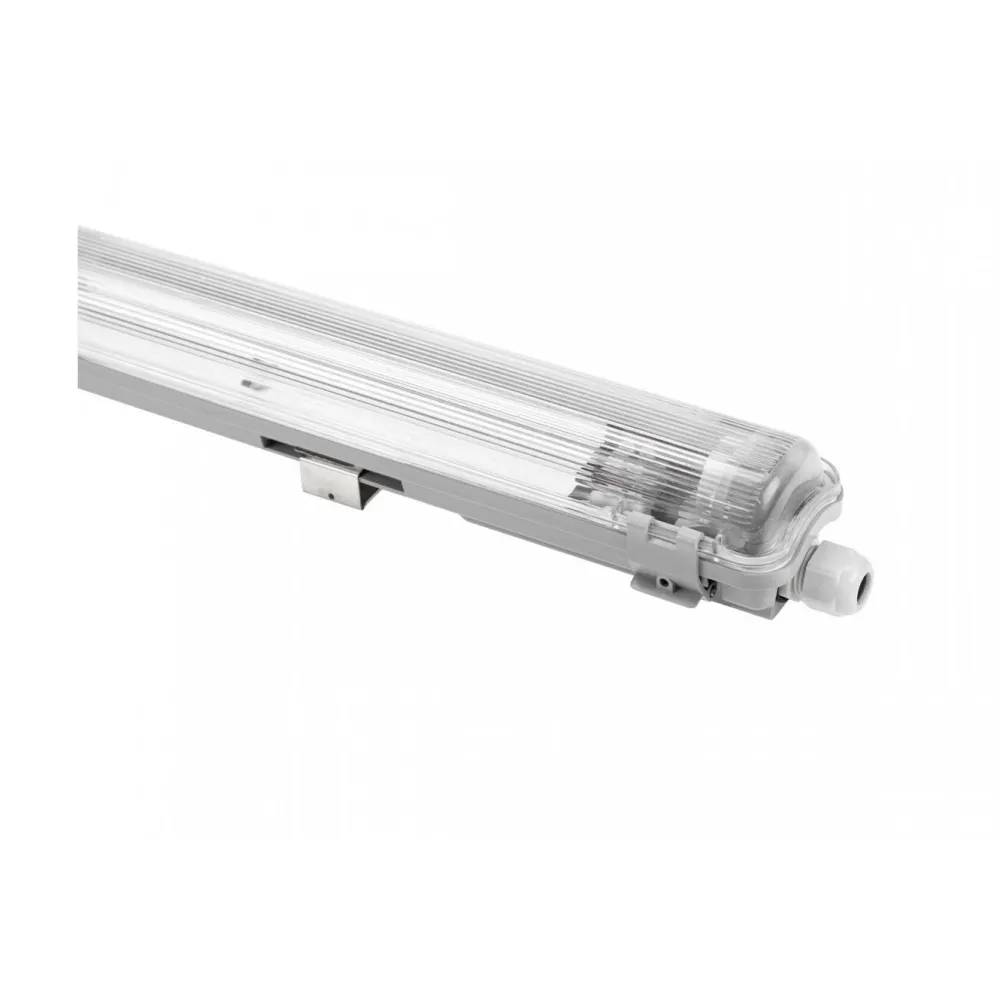Teollisuusvalaisin Limea LED-putki Tri-proof kiinteä 1x60cm G13 IP65 710x65x63mm harmaa Julkisten Tilojen Valaisimet
