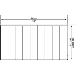Terassikatos Feria 3 x 5,5 m valkoinen/kirkas*Palram-Canopia Hot