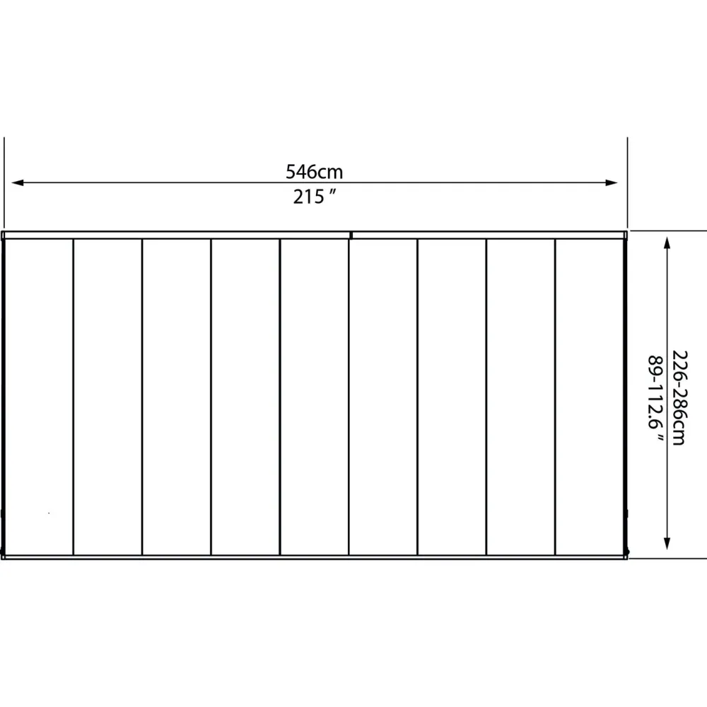 Terassikatos Feria 3 x 5,5 m valkoinen/kirkas*Palram-Canopia Hot