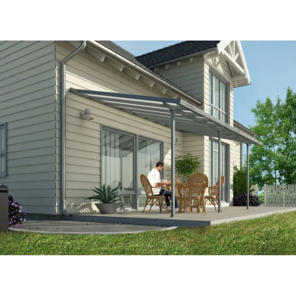 Discount Terassikatos Feria 3 x 5,5 m harmaa/kirkas Terassikatokset|Terassikatokset