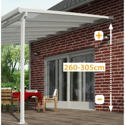 Hot Terassikatos Feria 3 x 4,25 m harmaa/kirkas Terassikatokset|Terassikatokset