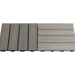 Terassilaatta , komposiittia 30 x 30 cm 4 kpl, kelopuun värinen*Hortus Discount