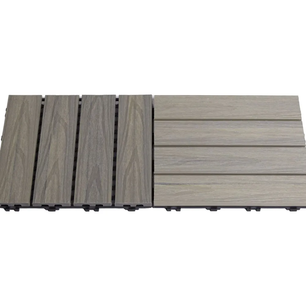 Terassilaatta , komposiittia 30 x 30 cm 4 kpl, kelopuun värinen*Hortus Discount