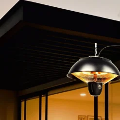 Terassilämmitin kattoon 1500W etäohjaus, musta*Fornorth New