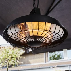 Terassilämmitin ripustettava 600/1200/1800W kaukosäädin musta*Hortus Clearance