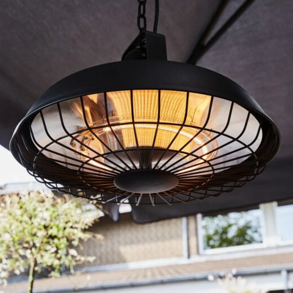 Terassilämmitin ripustettava 600/1200/1800W kaukosäädin musta*Hortus Clearance