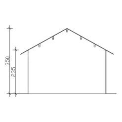 Terassin katos Bern kesämökeille 12,1 m²*Skan Holz Clearance