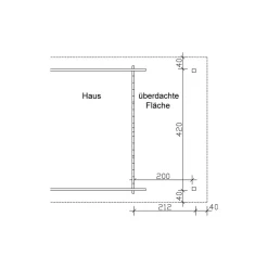Terassin katos Toronto kesämökeille 12,1 m²*Skan Holz