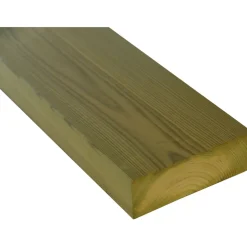 Outlet Terassin runkopuu 48x148x2395mm, kestopuu, A, vihreä Terassilaudat|Puutavara