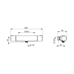 Outlet Termostaattihana Nova 7460 Suihkut