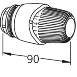Online Termostaattiosa patteriventtiiliin Stabila 446000, normaali, 11-26°C Patteritermostaatit|Venttiilit
