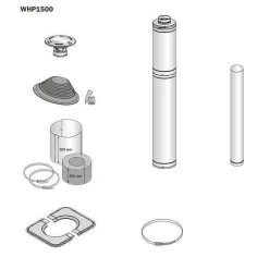 Teräspiippu 1500 mm musta*Harvia Online