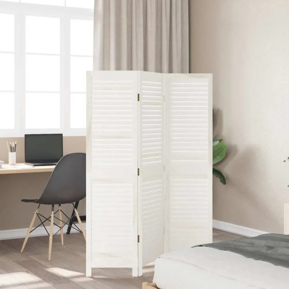 Outlet Tilanjakaja 3-paneelinen valkoinen täysi keisaripuu (58829) Sermit
