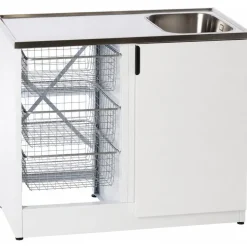 Tiskipöytä allaskaapilla TB 1000, 1 ovi, 900x1000x600 mm*Nimo Hot