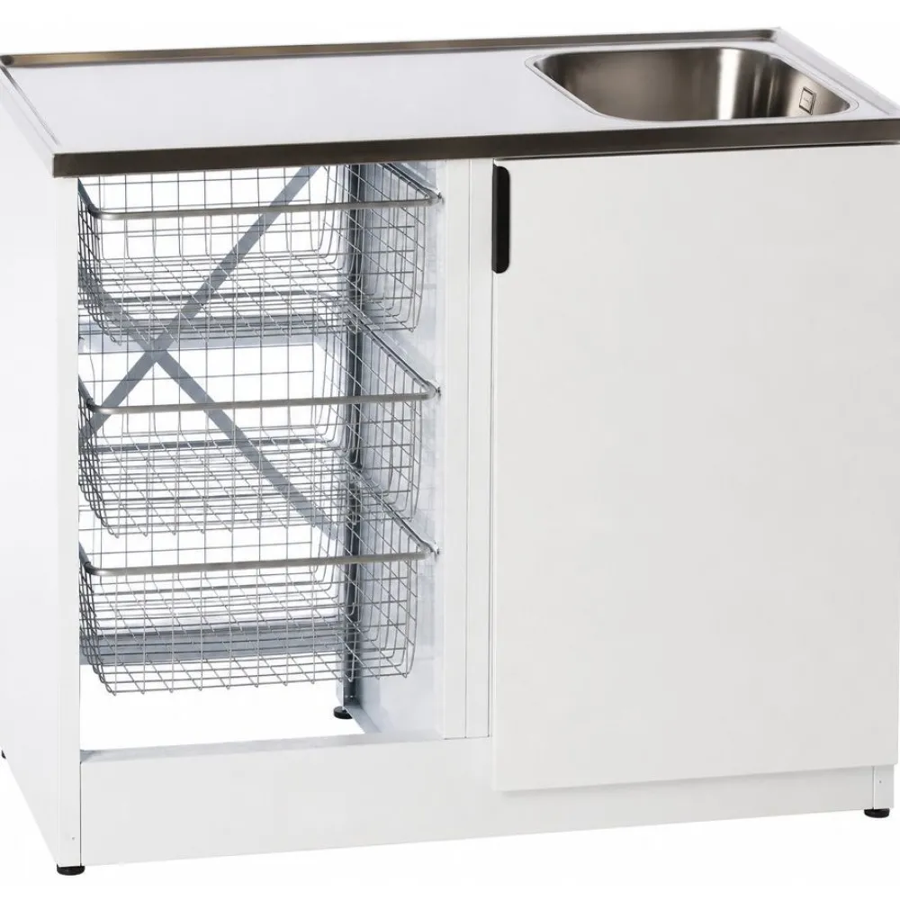Tiskipöytä allaskaapilla TB 1000, 1 ovi, 900x1000x600 mm*Nimo Hot