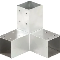Discount Tolppaliitin Y-muoto galvanoitu metalli 71x71mm Aitojen Lisätarvikkeet