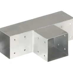 Tolppaliittimet 4kpl T-muoto galvanoitu metalli 91x91mm*FinePRICE