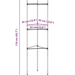 Tomaattihäkki, 116 cm teräs ja PP, eri määrillä ja malleja (38130)*FinePRICE Sale