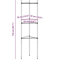 Tomaattihäkki, 116 cm teräs ja PP, eri määrillä ja malleja (38130)*FinePRICE Sale