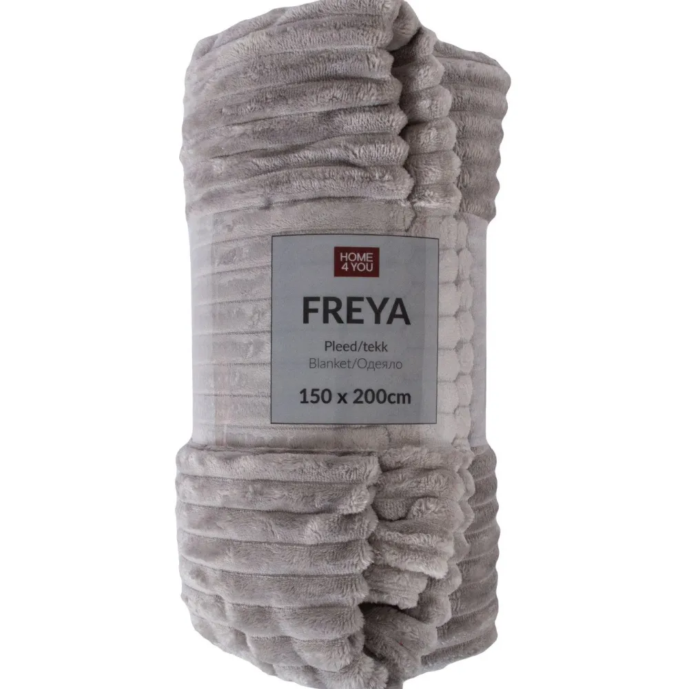 Best Torkkupeitto FREYA 150x200 cm, vaaleanharmaa Päiväpeitot Ja Huovat