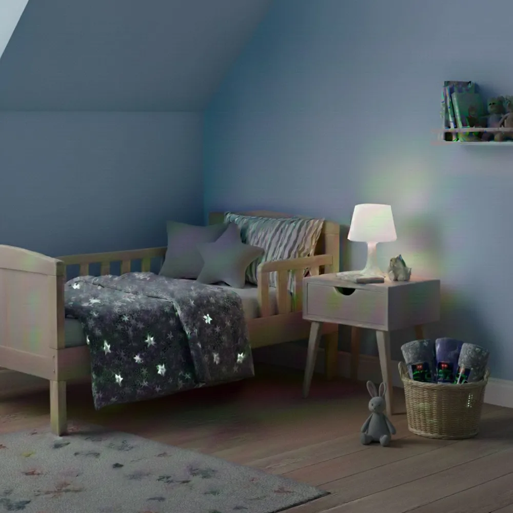 Sale Torkkupeitto NIGHT LIGHT 150x200 cm, dinosaurukset, harmaa Päiväpeitot Ja Huovat
