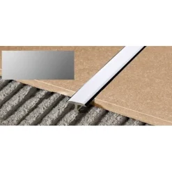 New T-peitelista Procover 2,7m 10mm anodisoitu hopea Laattalistat