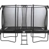 Outlet Trampoliini First Class 214x366cm musta sis. turvaverkon portaat Trampoliinit