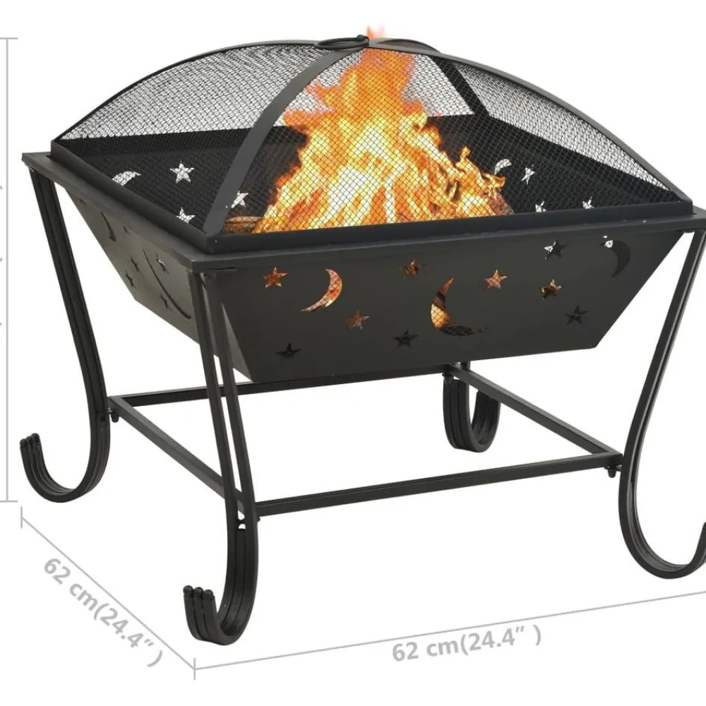 Hot Tulimalja 62 cm XXL teräs Pihauunit